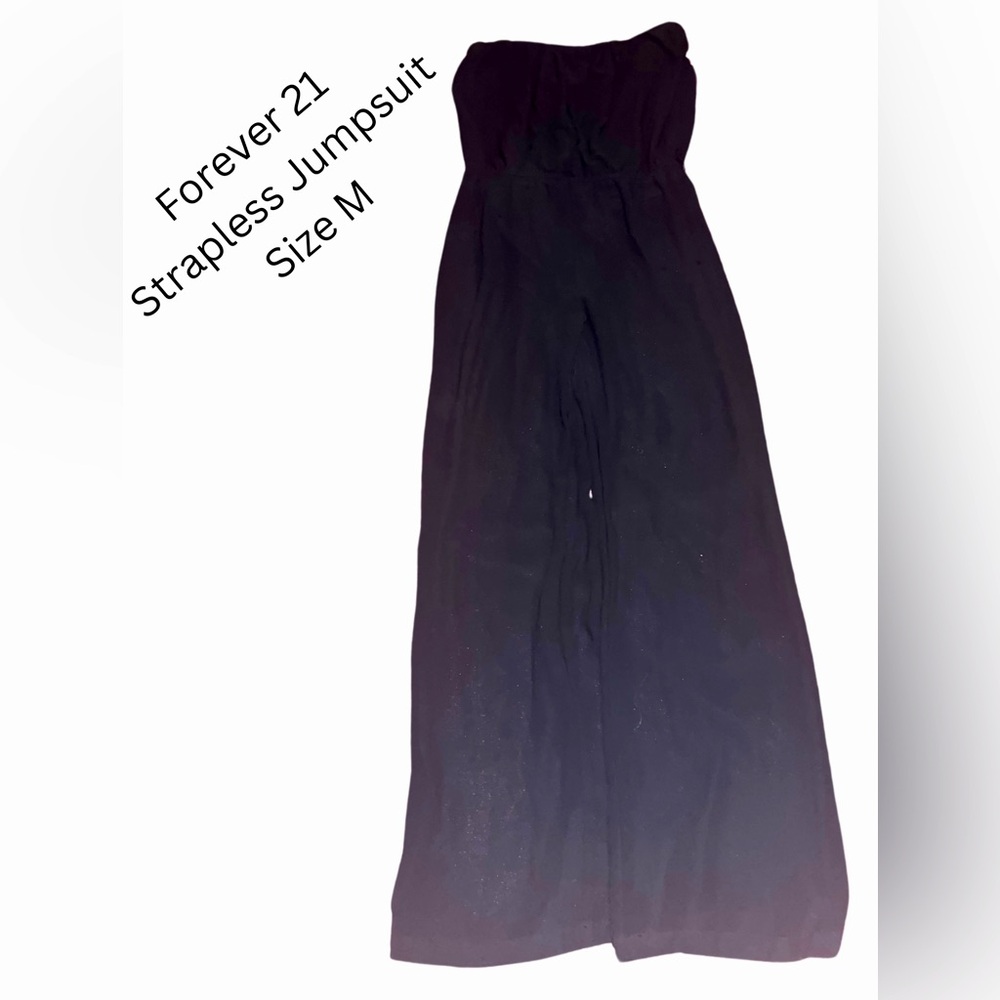 Forever 21 Strapless Black Jumpsuit